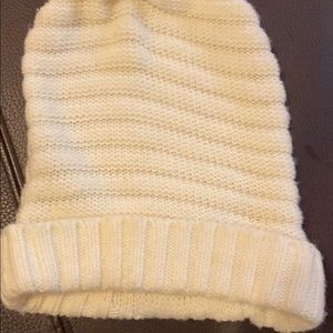 White cozy beanie